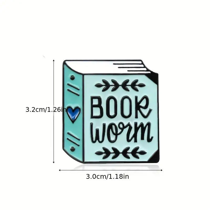 Book Worm Enamel Pin